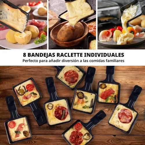 Vista 3 de CUSIMAX Raclette Grill Parrilla coreana de barbacoa, parrilla de mesa portátil con placa antiadherente, control de temperatura ajustable, parrilla