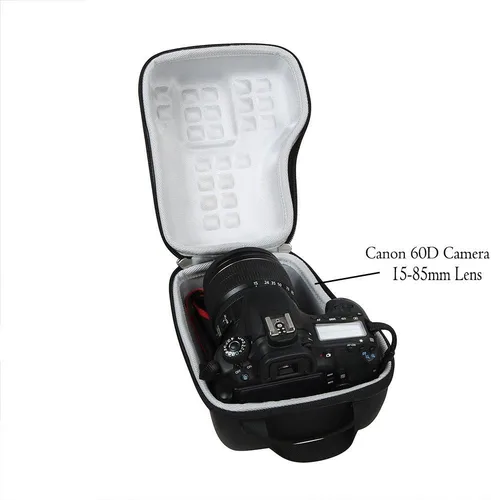 Vista 4 de Bolsa de viaje de almacenamiento de EVA dura para Canon EOS 80D 77D 70D 60D Rebel T7i 800D T6 1300D T6s 760D T6i 750D T5 1200D T5i 700D T4i 650D T3i