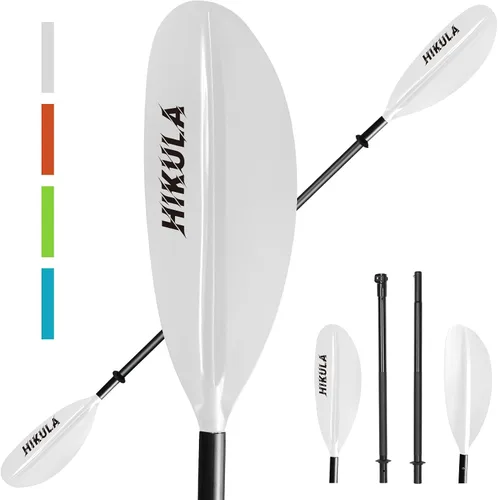 Vista 16 de Kayak Paddle 4 Pieces Aluminum Shaft and PP Blade Floating 86.6in/220cm, 90.5inch/230cm Lightweight Oars