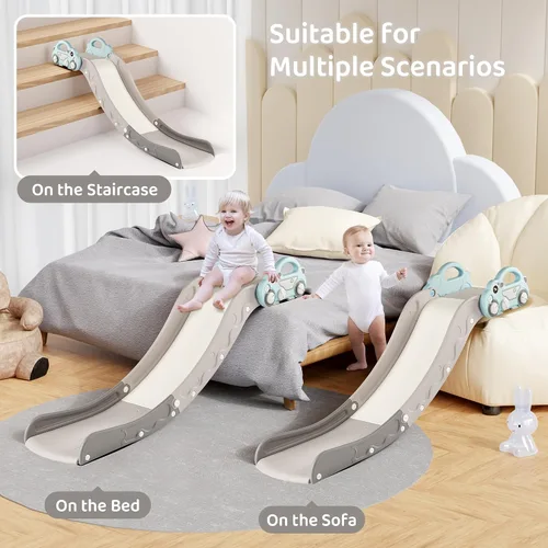 Vista 2 de Sofá deslizante interior para bebés y niños pequeños de Duke Baby, para niños de 1 a 3 años, accesorio adicional de sofá deslizante para cama Nugget