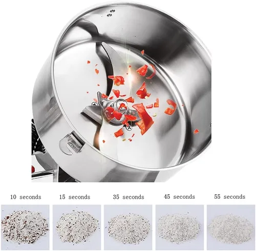 Vista 2 de Molino de grano eléctrico 4500G Molino de oscilación Molino de harina de acero inoxidable Pulverizador de alta velocidad Máquina de polvo Molinillo