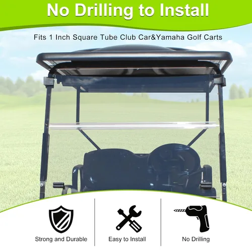 Vista 5 de Clips para parabrisas de carrito de golf, ajuste de banda de 1 x 1 pulgada, tubo para Club Car DS Club Car Precedent Tempo en adelante, carritos