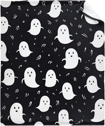 Vista 23 de Manta de Halloween para bebé, diseño de calabaza, fantasma, telaraña, súper suave, manta acogedora para recién nacido, manta de recepción para bebé
