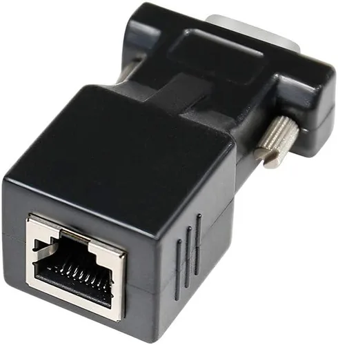 Vista 6 de DTECH Adaptador serie RS232 DB9 a RJ45 DB-9 hembra a RJ-45 hembra y convertidor DB9 macho a RJ45 hembra Ethernet