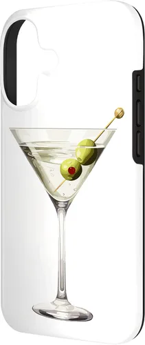Vista 2 de Martini Glass Green Olive Bartender Vodka Gin Cocktail Drink Case para iPhone 17