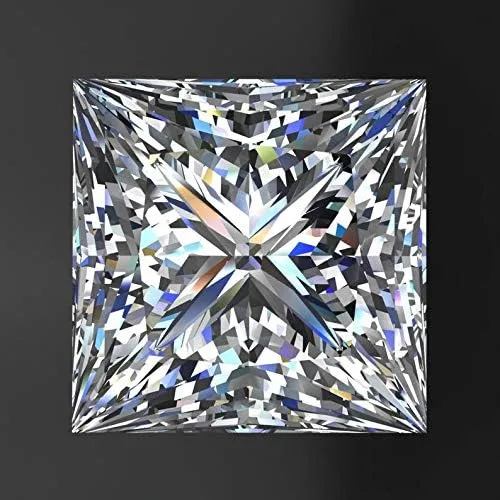 Vista 2 de GEMHUB VS+ Moissanita de corte princesa blanco EF color moissanita facetada princesa moissanita piedra suelta para colganteanillo, Moissanita