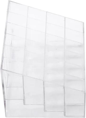 Vista 9 de Haofy 24 rejillas transparentes para lápiz labial, organizador de maquillaje y cosméticos, caja de almacenamiento de maquillaje, esmalte de uñas