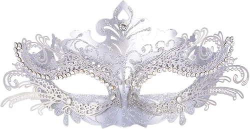 Vista 5 de Hoshin - Máscara para baile de máscaras, decoraciones de Mardi Gras, máscaras venecianas para mujer