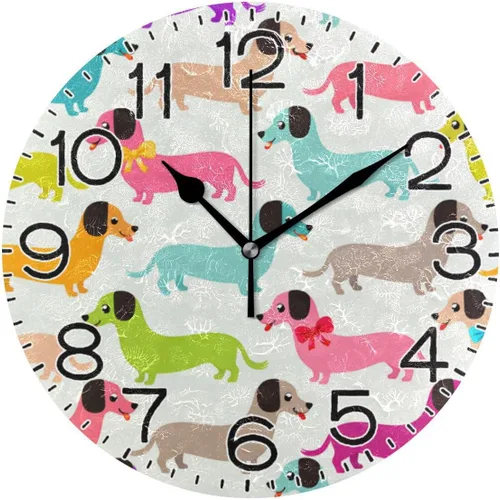 Vista 20 de ALAZA Reloj de pared cardenal de pájaro rojo de invierno, funciona con pilas, sin tictac, de cuarzo, analógico, rústico, rústico, reloj redondo