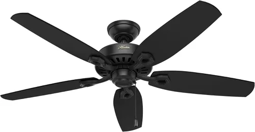 Vista 13 de Hunter Builder Elite, Ventilador de techo, para interiores, 52 pulgadas, níquel cepillado Sin luz, montaje estándar, cadena de tracción, 5