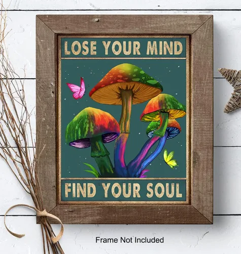 Vista 8 de Póster de Lose Your Mind Find Your Soul - Decoración psicodélica de habitación - Decoración psicodélica de habitación - Obra de arte hippie