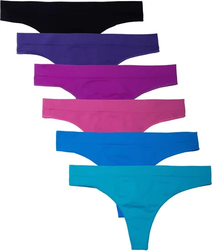 Vista 10 de Kalon Paquete de 6 tangas de nailon y elastano para mujer Almendra