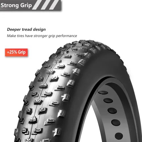 Vista 5 de 20x4.0/26x4.0 pulgadas Fat Bike Tire 60TPI para Bicicleta Eléctrica Fat Bicicleta Neumático 4.0 pulgadas Mountain Bike Tire