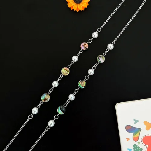 Vista 5 de Cadenas de lentes de 7 chakras para mujer, cadena de lentes con piedras preciosas - Correa para gafas para mujer