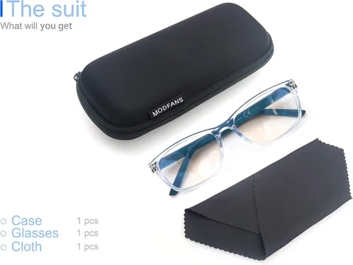 Vista 5 de Gafas de lectura multienfoque progresivas, bloqueo de luz azul buenos lectores de computadora, Azul