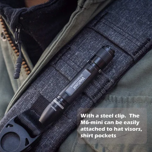 Vista 5 de Weltool M6-Mini Linterna LED de Gorra Ultracompacta, Luz de Bolsillo EDC Blanco Cálido 3000K con Clip Sin Deslumbramiento Haz Uniforme - Alta