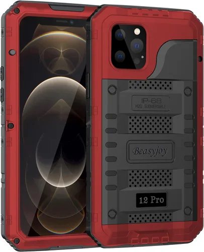 Vista 26 de Beasyjoy Funda para iPhone 12 - Impermeable, Grado Militar Resistente a Golpes con Protector de Pantalla Integrado, Protección Completa del Cuerpo