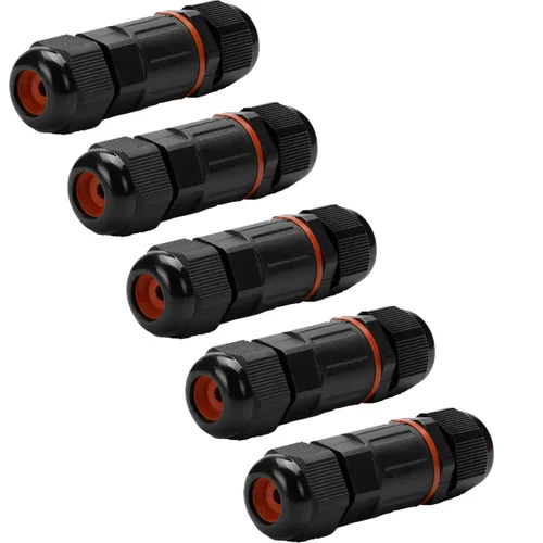 Vista 8 de 2 cajas de conexiones eléctricas impermeables IP68 para exteriores, conectores de cable subterráneo, cajas de conexiones para cables de 2 o 3 pines