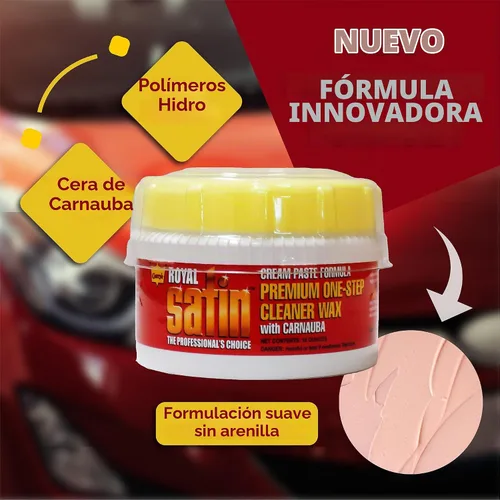 Vista 6 de Garry's Royal Satin Cera limpiadora One Step – Limpia profundamente, brilla y protege el acabado de tu vehículo – Auto, camión, autobús