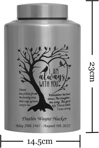 Vista 3 de Urna de cremación para cenizas, urna decorativa grande para adultos, humanos, hombres, mujeres, cenizas de hasta 220 libras, urna funeraria