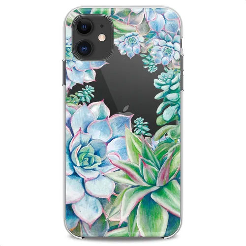 Vista 15 de Funda compatible con iPhone 14 13 Pro Max 12 Mini 11 Xs X 8 Plus Xr 7 SE 6s 5 Plant Floral Flowers Phone Teen Slim Boho Cute Girls Print Blue Design