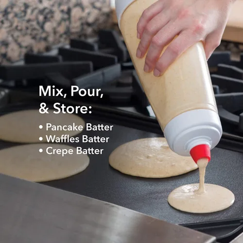Vista 5 de Dispensador de masa para panqueques, dispensador de mezcla para panqueques con BlenderBall para panqueques, crepes, gofres, magdalenas, Qatayef