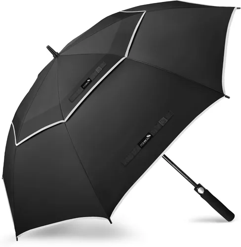 Vista 15 de ZOMAKE - Paraguas de golf a prueba de viento, extragrande, de gran tamaño, de doble dosel resistente para lluvia, juegos deportivos y carrito