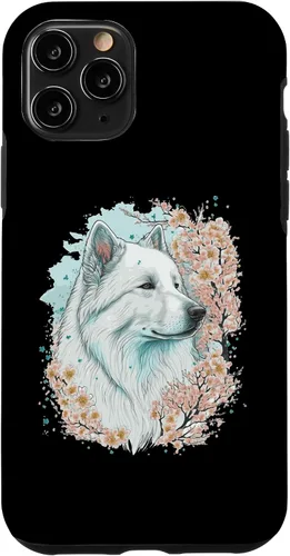 Vista 10 de iPhone 15 Samoyed Cherry Blossom Dog Japanese Sakura Flower Case