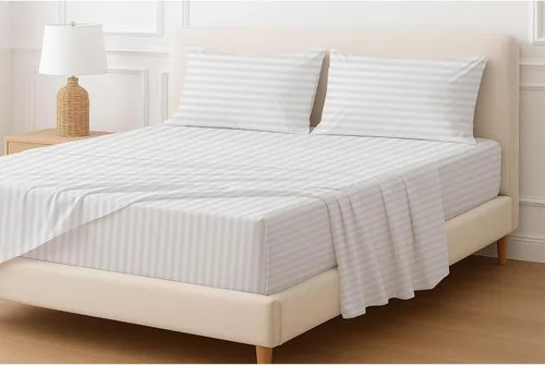 Vista 49 de Sábanas extra profundas, sábanas de algodón, 100% algodón, sábana bajera de bolsillo extra profundo de 22 pulgadas con elástico en todo el contorno