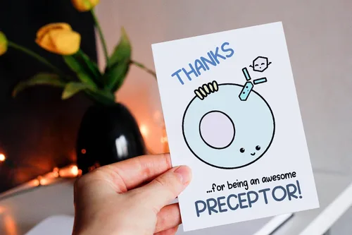 Vista 2 de Owings Designs Perfect Thanks For Being An Awesome Preceptor - Regalo de agradecimiento para médico/enfermera - Bonita tarjeta de felicitación médica