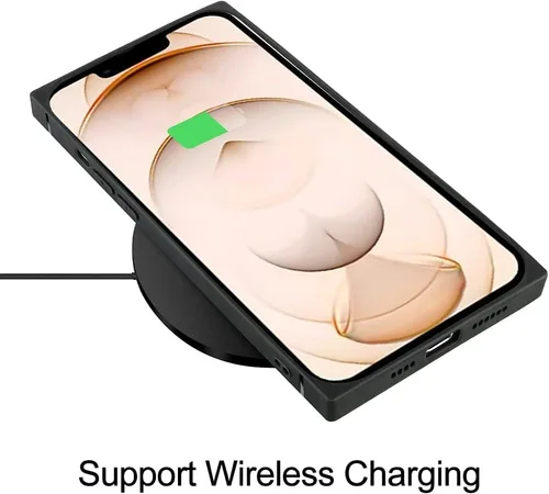 Vista 4 de Funda para iPhone 14 Pro para mujer, estilo clásico a cuadros, policarbonato duro + funda de silicona suave antideslizante para funda protectora