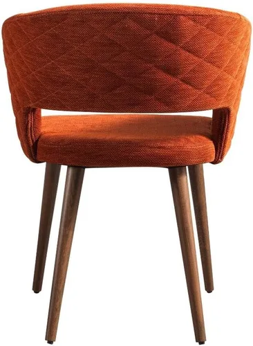 Vista 5 de Ottomanson Juego de 2 sillas de comedor, color naranja Palermos Palermos Naranja Con Patas De Madera