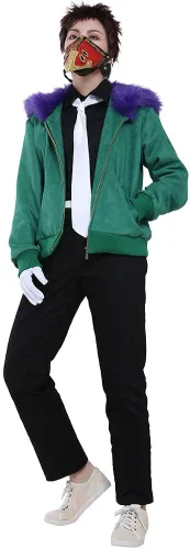 Vista 2 de miccostumes Disfraz de héroe de anime para hombre, chaqueta con camisa y pantalones