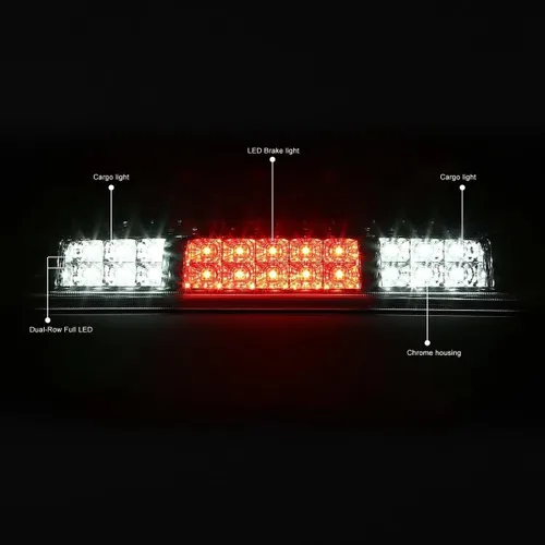 Vista 7 de PIT66 3ª luz de freno LED, compatible con Ford F-150 Lobo 04-08/Fit 07-10 Ford Explorer Sport Trac/Fit 06-08 Lincoln Mark LT lente transparente
