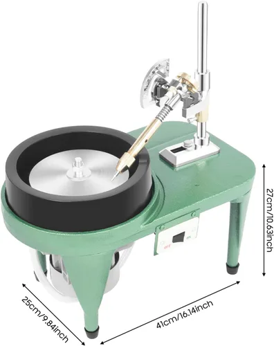 Vista 3 de Máquina de facetado de gemas 180W Esmeralda Rectificadora y pulidora Máquina pulidora de esquina de joyería de roca 2800RPM con manipulador