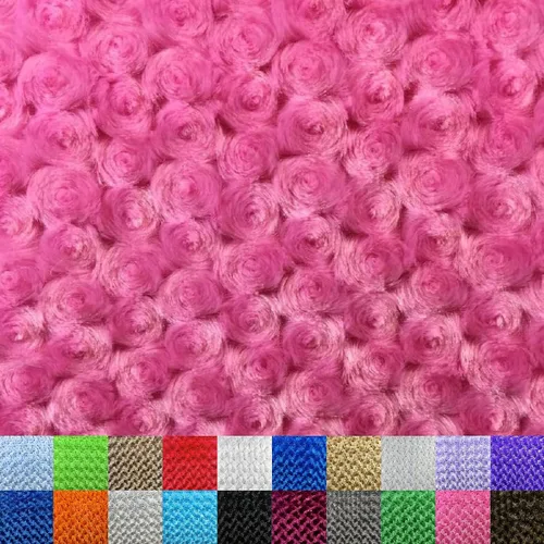 Vista 5 de Ice Fabrics The Yard - Tela Minky de Rosebud de The Yard - Tela de visón de almendra extra ancha de 58/60 pulgadas para mantas, ropa, accesorios