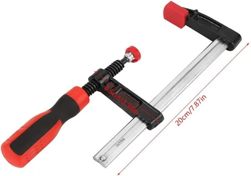 Vista 8 de Abrazaderas F resistentes – Juego de clips de barra de carpintería, kit de herramientas ajustables de bricolaje de 4 piezas, para deslizamiento