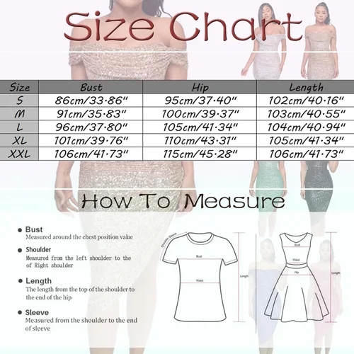 Vista 4 de PTOLOCIF Vestido sexy con hombros descubiertos para mujer, vestido midi de fiesta, elegante, con lentejuelas, sin tirantes, vestido ajustado