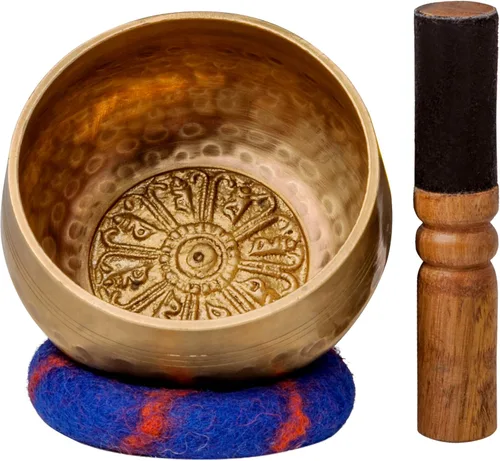 Vista 11 de Juego de cuencos tibetanos de Ohm Store — Cuenco de meditación Lingam martillado a mano — Yoga, equilibrio de chakras, atención plena, alivio