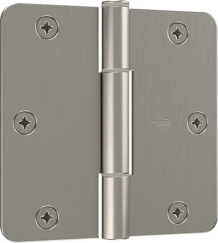 Vista 8 de National Hardware Bisagras de protección contra chirridos de 1/4 pulgadas, esquinas redondas, paquete de 3 en negro mate