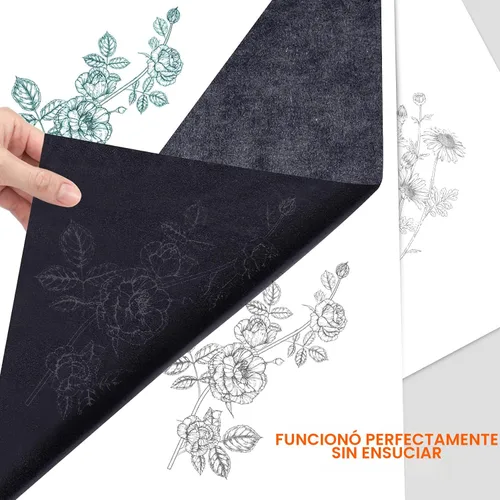 Vista 3 de PSLER Papel de carbón negro para trazado - 30 piezas de papel