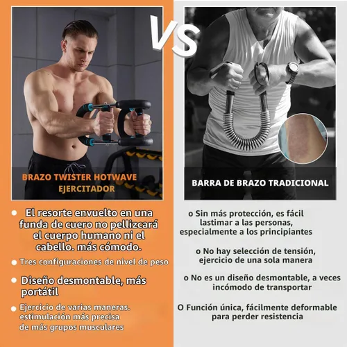 Vista 3 de Twister Arm Trainer,Chest Workout Equipment,Portable Home Equipment Adjustable Chest Trainer for Upper Body.Forearm,Triceps & Chest