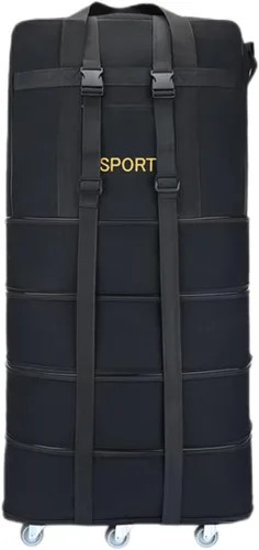 Vista 12 de Bolsa de lona Oxford de viaje expandible extra grande con ruedas Negro