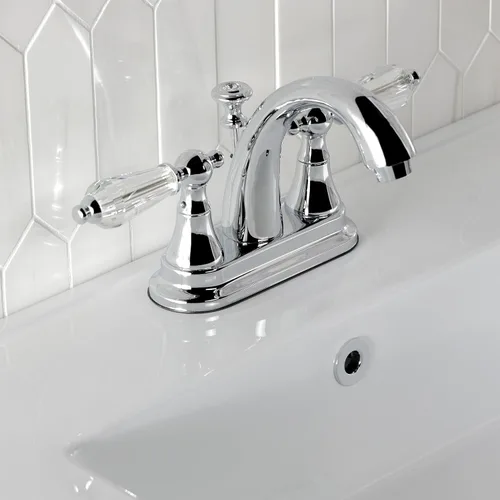 Vista 4 de Kingston Brass KS7611WLL Grifo de baño central de 4 pulgadas, cromo pulido