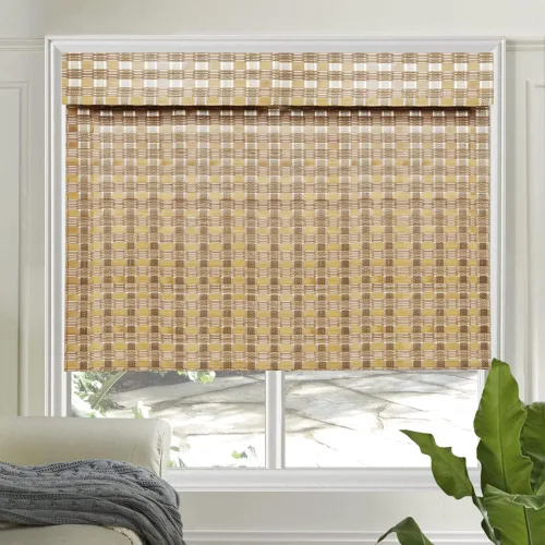 Vista 22 de LETAU cortinas de madera para ventanas con cenefa, filtran la luz