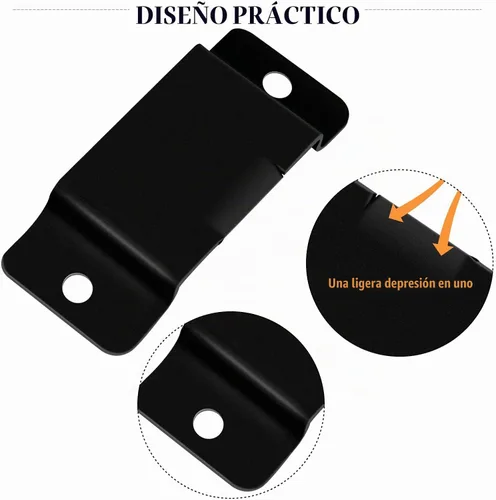 Vista 5 de Kibbeh 12 Pcs Metal Tape Measure Holder - Belt Clips with Rivets, Easy to Carry (Matte Black)