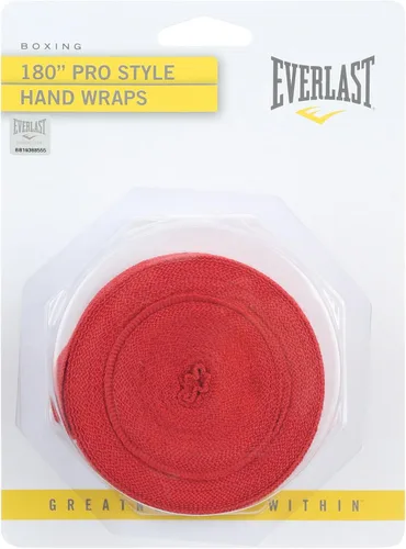 Vista 2 de Everlast Par de envoltorios de mano rojos de 180 pulgadas para boxeo y artes marciales