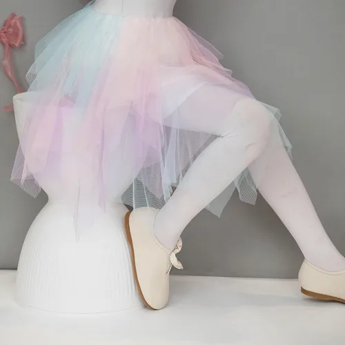 Vista 3 de LX7 Vestido de ballet de princesa multicolor con falda tutú para niña pequeña