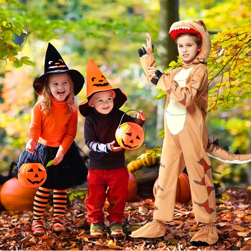Vista 5 de Dinosaur Costume for Kids, Halloween Costumes for Toddlers Boys Girls, T-Rex Costume for Halloween Trick or Treating
