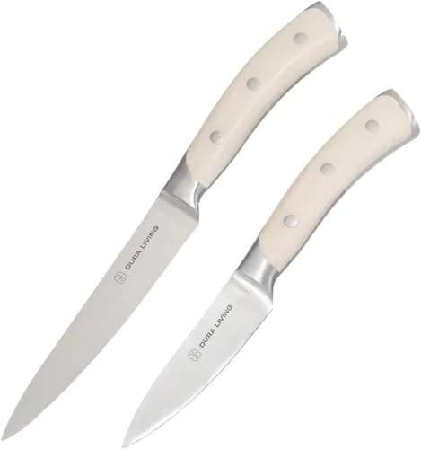 Vista 15 de DURA LIVING Cuchillo de pelar, cuchillo de cocina profesional de 3.5 pulgadas, cuchillo alemán de acero inoxidable de alto carbono ultra afilado